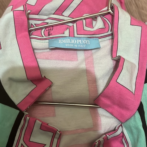 Emilio Pucci printed tank top V-neck sz Small - Picture 3 of 3